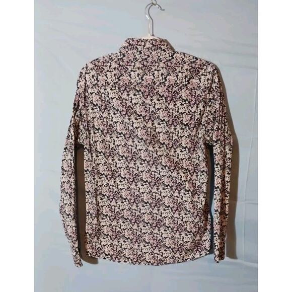 Marc Anthony Floral Button Down Long Sleeve Luxury Slim Fit Shirt Small - Picture 2 of 10